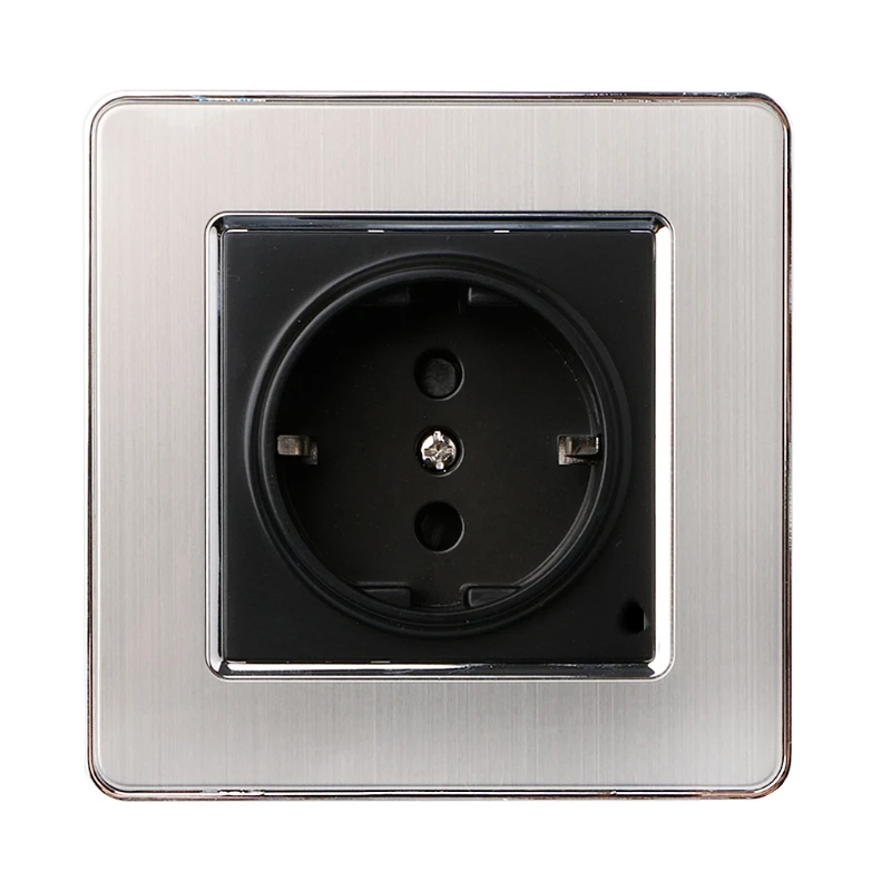 16A EU Standard Wall Socket Luxury Power Outlet Enchufe Stainless Steel Brushed Silver Panel Electrical Plug AC 110~250V
16A EU Standard Wall Socket Luxury Power Outlet Enchufe Stainless Steel Brushed Silver Panel Electrical Plug AC 110~250V