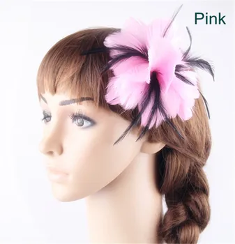 Pink beautiful feather flower hair clip accessories hair fascinators for party church fashion headwear or bridal wedding brooch
Pink beautiful feather flower hair clip accessories hair fascinators for party church fashion headwear or bridal wedding brooch