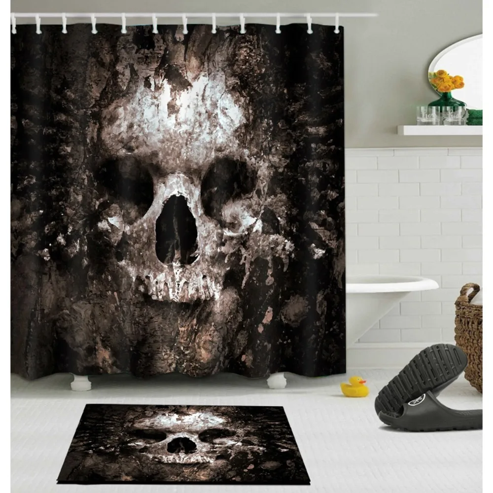Rotten Skull Scary Rusty Halloween Shower Curtain and Bath Mat Set Waterproof Polyester Bathroom Fabric for Bathtub Art Decor
Rotten Skull Scary Rusty Halloween Shower Curtain and Bath Mat Set Waterproof Polyester Bathroom Fabric for Bathtub Art Decor