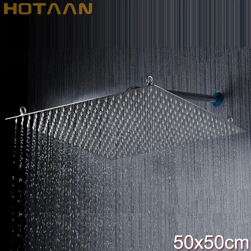 Free Shipping! 20 inch 50*50cm perfect new square bathroom stainless steel rain shower head chuveiro sprinkler Chuveiro
Free Shipping! 20 inch 50*50cm perfect new square bathroom stainless steel rain shower head chuveiro sprinkler Chuveiro