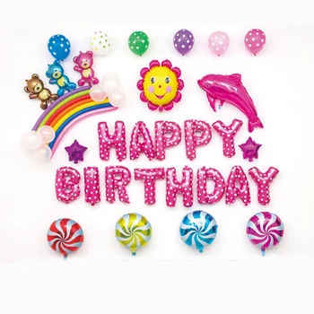 Baby girl cute birthday theme aluminum balloon package pink happybirthday children's birthday layout aluminum foil set
Baby girl cute birthday theme aluminum balloon package pink happybirthday children's birthday layout aluminum foil set