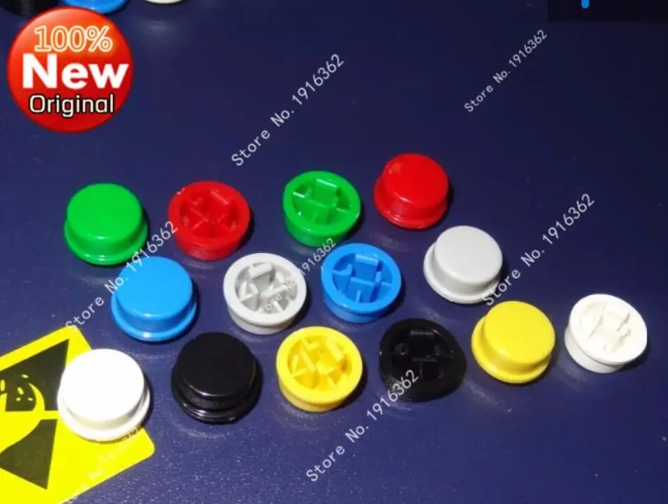 100PCS/LOT Round Tactile Button Caps For 12*12*7.3 mm Tact Switches 7 Colors Switch Cap
100PCS/LOT Round Tactile Button Caps For 12*12*7.3 mm Tact Switches 7 Colors Switch Cap