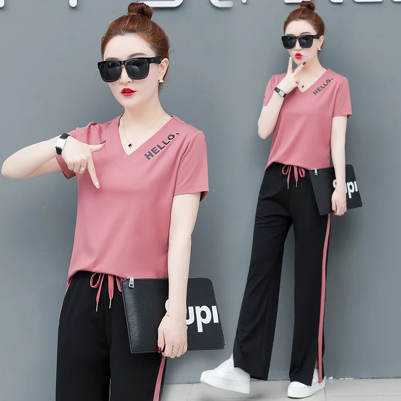 Pink 2 Piece Set Tracksuits for Women Pants and Top Outfit Sportswear Fitness Co-ord Set Plus Size Large 2019 Summer Clothing
Pink 2 Piece Set Tracksuits for Women Pants and Top Outfit Sportswear Fitness Co-ord Set Plus Size Large 2019 Summer Clothing
