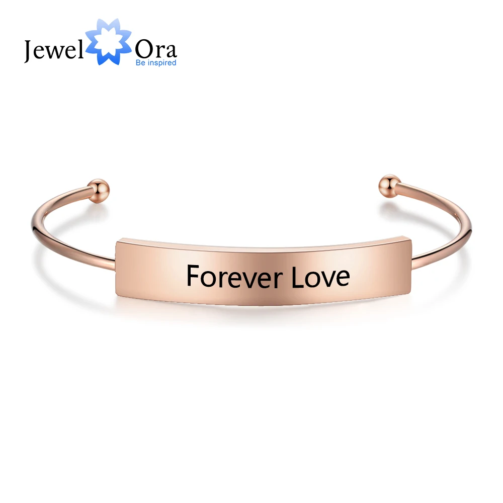 Personalized Custom Name Cuff Bracelets & Bangles Rose Gold Color Bar Bracelets for Women Anniversary Gift (JewelOra BA102464)
Personalized Custom Name Cuff Bracelets & Bangles Rose Gold Color Bar Bracelets for Women Anniversary Gift (JewelOra BA102464)