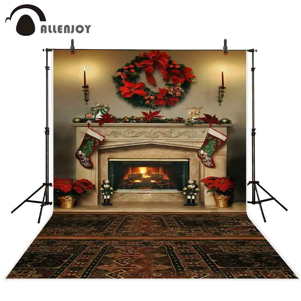 Allenjoy photography backdrop Christmas fireplace wreath carpet background photo studio child family photocall photophone decor
Allenjoy photography backdrop Christmas fireplace wreath carpet background photo studio child family photocall photophone decor