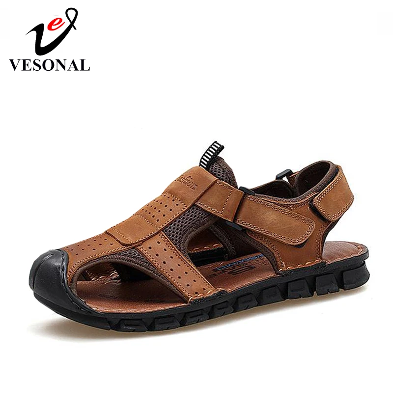VESONAL 2019 Summer New Classic Genuine Leather Out door Shoes Men Sandals For Male Water Walking Beach Sandalias Sandal Slides
VESONAL 2019 Summer New Classic Genuine Leather Out door Shoes Men Sandals For Male Water Walking Beach Sandalias Sandal Slides