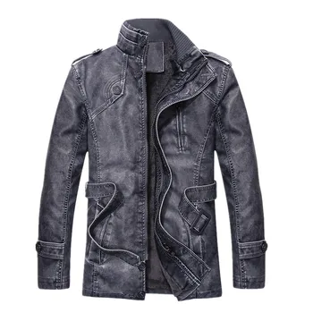 High Quality Leather jacket winter men's Denim Color coat warm PU jacket Retro men's Leather motorcycle windproof Long Coat
High Quality Leather jacket winter men's Denim Color coat warm PU jacket Retro men's Leather motorcycle windproof Long Coat