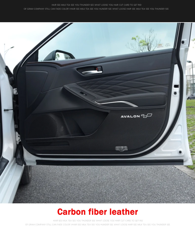 4Pcs/Set Carbon Fiber Leather cover Sticker Anti-Kick Pad Protector Mat Fit For Toyota AVALON 2018 2019
4Pcs/Set Carbon Fiber Leather cover Sticker Anti-Kick Pad Protector Mat Fit For Toyota AVALON 2018 2019