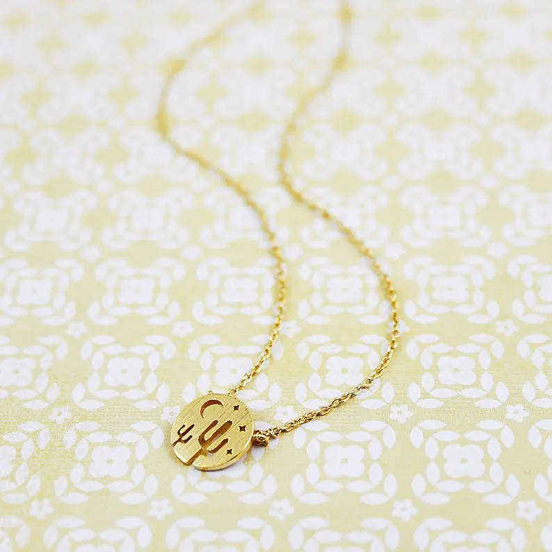 Coin Pendant Cut Out Catus And Moon Star Necklaces For Women Minimalism Jewelry Stainless Steel Long Chain Friendship Necklace
Coin Pendant Cut Out Catus And Moon Star Necklaces For Women Minimalism Jewelry Stainless Steel Long Chain Friendship Necklace