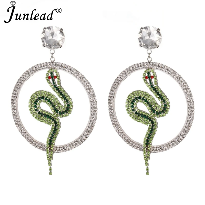 Junlead Fashion Design Bijoux Luxury crystal Big Round Drop Earring Statement Rhinestone Snake Dangle Earrings for Women Jewelry
Junlead Fashion Design Bijoux Luxury crystal Big Round Drop Earring Statement Rhinestone Snake Dangle Earrings for Women Jewelry