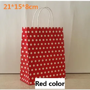 10PCS/lot red color with white Polka Dot kraft paper gift bag with handles gift bags for wedding party DIY multifunction bags
10PCS/lot red color with white Polka Dot kraft paper gift bag with handles gift bags for wedding party DIY multifunction bags