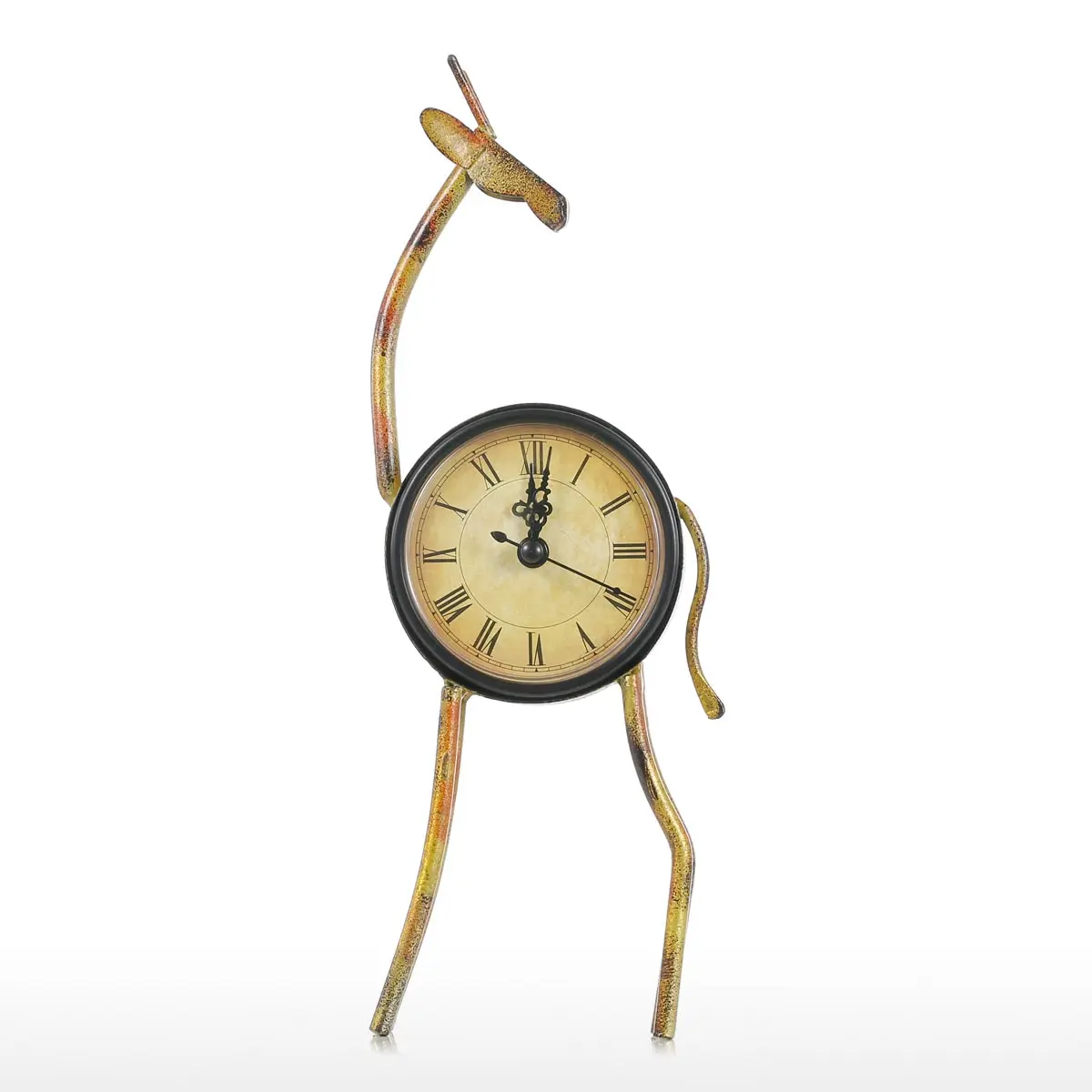 Deer Retro Office Desks Clock Handmade Vintage Clock Model Metal Wrought Iron Clock Deer Figurine Mute Table Clock
Deer Retro Office Desks Clock Handmade Vintage Clock Model Metal Wrought Iron Clock Deer Figurine Mute Table Clock