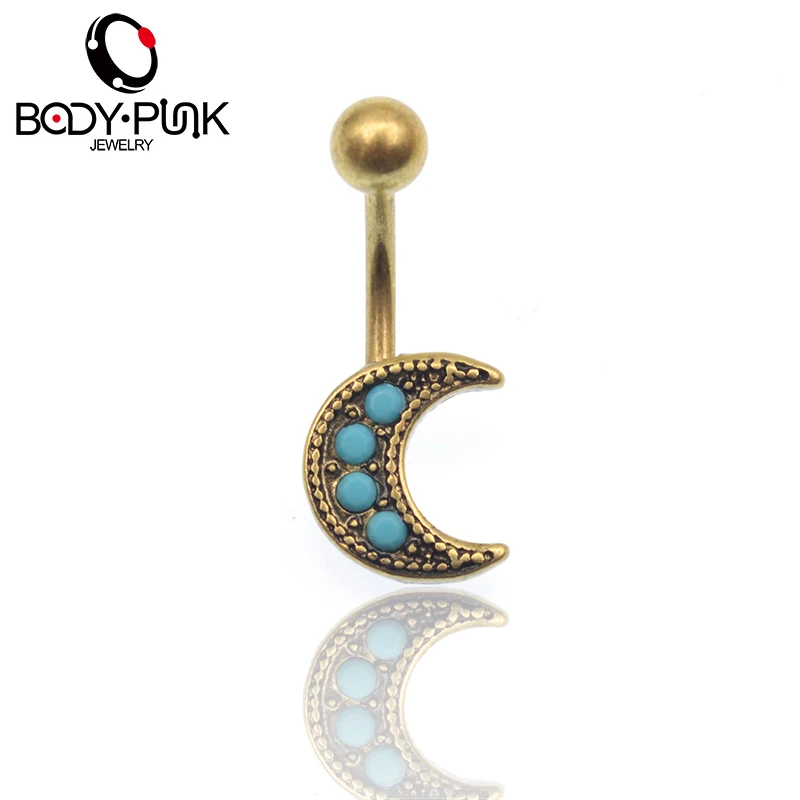 New Belly Button Rings Stainless Steel Barbell Dangle Gold Moon Navel Piercing Jewelry Free Shipping NR 039
New Belly Button Rings Stainless Steel Barbell Dangle Gold Moon Navel Piercing Jewelry Free Shipping NR 039