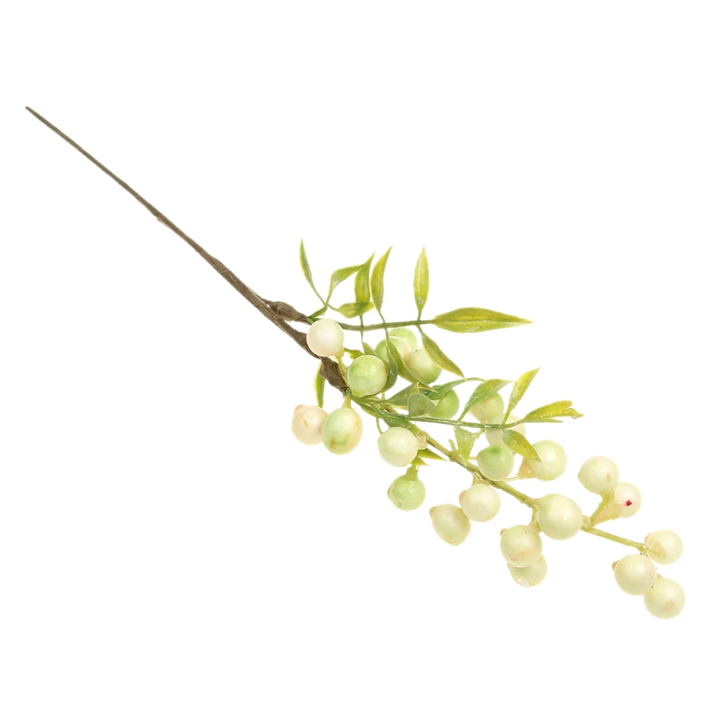 1Piece Handmade Artificial Fresh Plant Flower Fruit Berries Branches Wedding Party Bouquet Home Cafe Beautify Decor Crafts