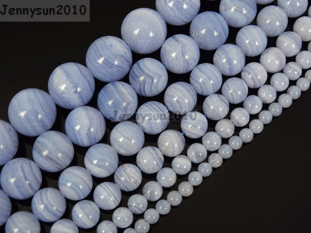Natural Blue Lace Ag-ate Gems Stones Round Spacer Loose Beads 4mm 6mm 8mm 10m for Jewelry Making Crafts 3 Strands/Pack
Natural Blue Lace Ag-ate Gems Stones Round Spacer Loose Beads 4mm 6mm 8mm 10m for Jewelry Making Crafts 3 Strands/Pack