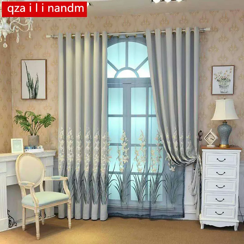 Modern pastoral Embroidered Chenille Luxury Tulle curtains for bedroom Window curtain kitchen/Hotel Curtains for Living Room
Modern pastoral Embroidered Chenille Luxury Tulle curtains for bedroom Window curtain kitchen/Hotel Curtains for Living Room