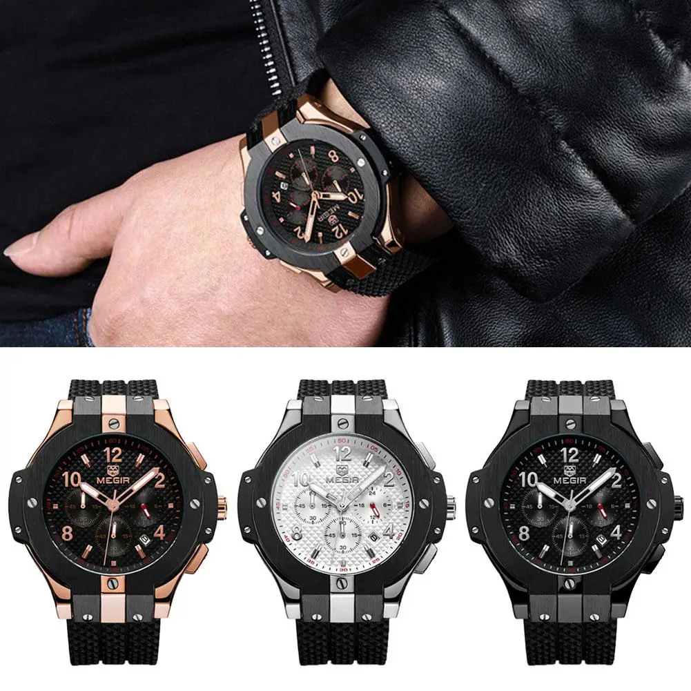 Fashion Men Sports Silicone Strap Multifunctional Waterproof Quartz Wrist Watch New
Fashion Men Sports Silicone Strap Multifunctional Waterproof Quartz Wrist Watch New