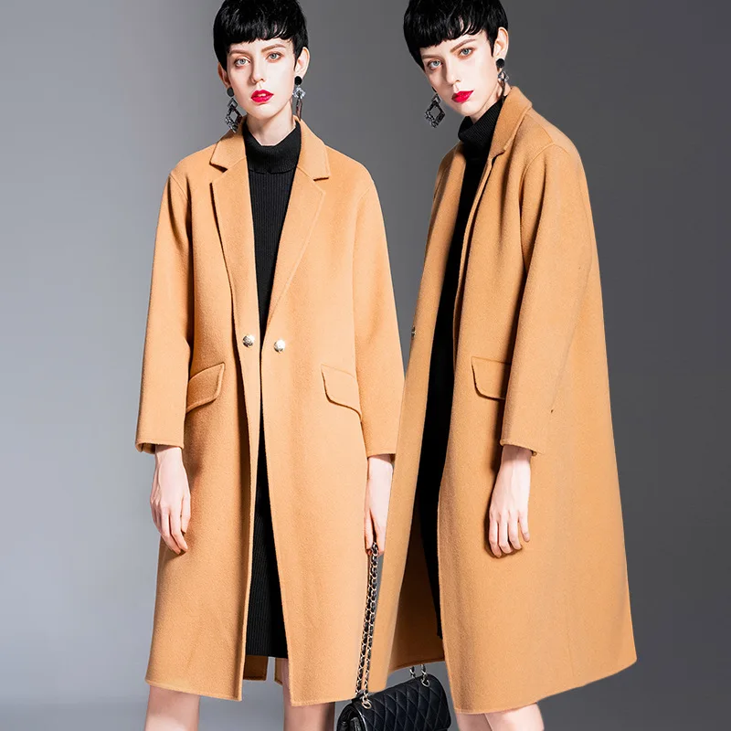 coat female high-end double-sided cloth coat in autumn and winter long woolen cloth dust coat in Europe and America
coat female high-end double-sided cloth coat in autumn and winter long woolen cloth dust coat in Europe and America