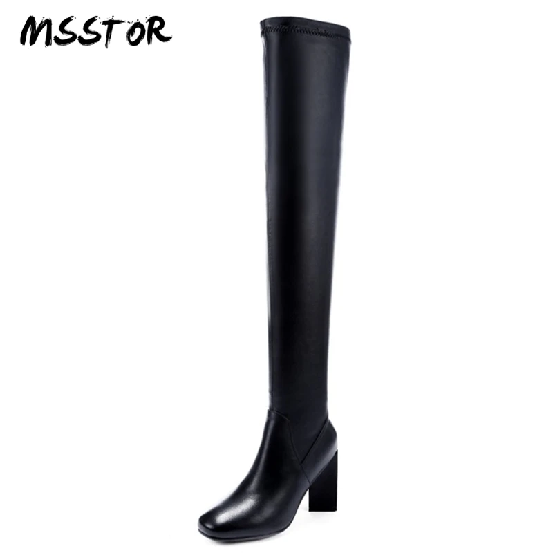 MSSTOR Strange Style Black Over The Knee Boots Concise Fashion Short Plush Elegant High Heels Boots Round Toe Women Boots Winter
MSSTOR Strange Style Black Over The Knee Boots Concise Fashion Short Plush Elegant High Heels Boots Round Toe Women Boots Winter