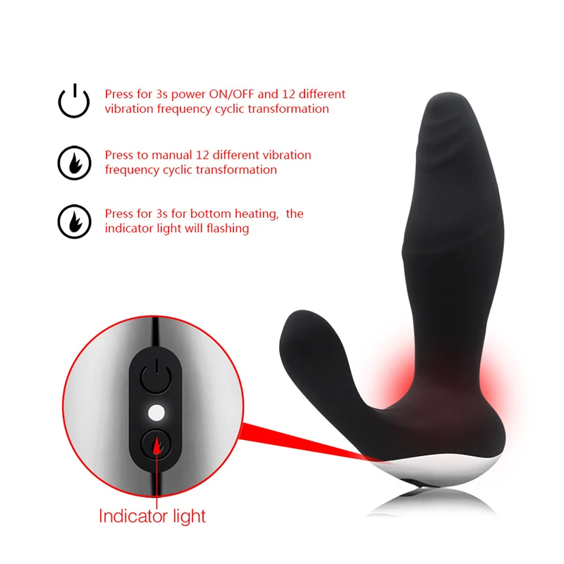 Vibration Butt Plug Sex Product Anal Vibrator Toys Electric heating plug for Men Gay Prostate Massager | Красота и здоровье