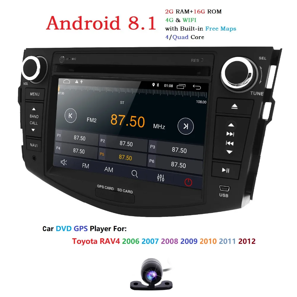 2006-2012 1024*600 HD Screen 2Din Android 8.1 4QuadCore 2+16 Car DVD for Toyota RAV4 Audio Video Stereo GPS Radio RDS 4G Wifi SD
2006-2012 1024*600 HD Screen 2Din Android 8.1 4QuadCore 2+16 Car DVD for Toyota RAV4 Audio Video Stereo GPS Radio RDS 4G Wifi SD