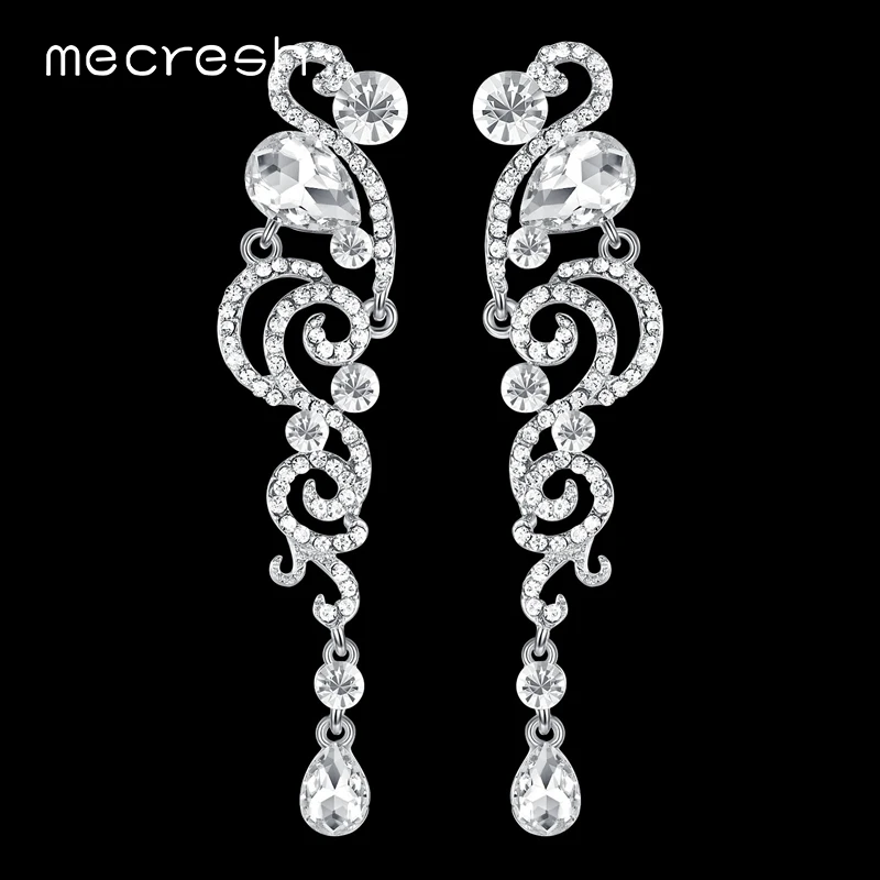 Mecresh Luxury Crystal Silver Color Long Drop Earrings for Women Bird Shape Bridal Earrings 2018 Fashion Wedding Jewelry MEH1083
Mecresh Luxury Crystal Silver Color Long Drop Earrings for Women Bird Shape Bridal Earrings 2018 Fashion Wedding Jewelry MEH1083