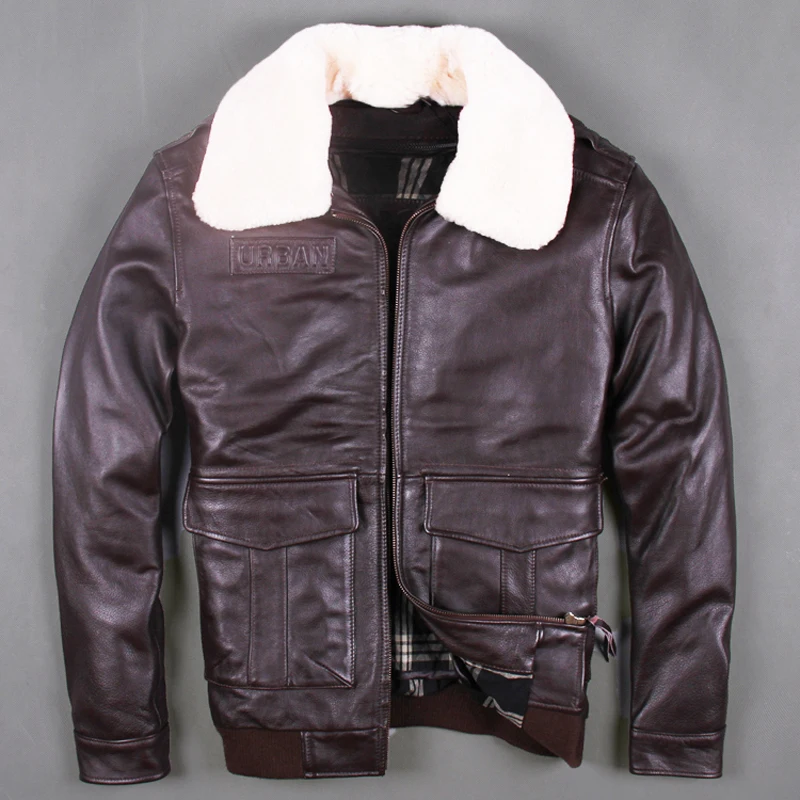 2018 Men Black Brown Pilot Leather Jacket Europe Plus Size XXL Genuine Thick Cowhide Russian Aviator Leather Coat FREE SHIPPING
2018 Men Black Brown Pilot Leather Jacket Europe Plus Size XXL Genuine Thick Cowhide Russian Aviator Leather Coat FREE SHIPPING