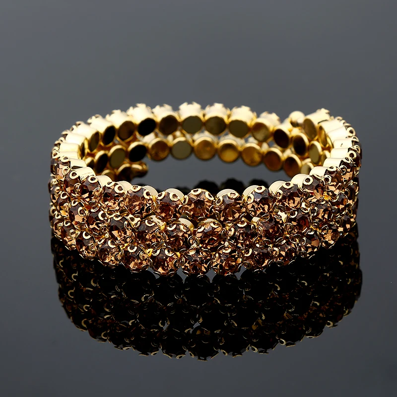 Guvivi Crystal Rhinestone Bracelet Bangles for Women Adjustable Wide Cuff Bangles Wedding Jewelry Gifts 2019 Wholesale Guvivi Crystal Rhinestone Bracelet Bangles for Women Adjustable Wide Cuff Bangles Wedding Jewelry Gifts 2019 Wholesale