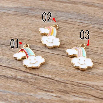 10pcs/lot New Arrival Colorful Rainbow Could Enamel Charm 11*17mm Zinc Alloy Pendants Accessories For Handmade Jewelry
10pcs/lot New Arrival Colorful Rainbow Could Enamel Charm 11*17mm Zinc Alloy Pendants Accessories For Handmade Jewelry