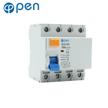4P 40A/63A/100A 30mA AC Type Residual Current Circuit Breaker RCCB OL2-63 Series for leakage and Short Circuit Protection
4P 40A/63A/100A 30mA AC Type Residual Current Circuit Breaker RCCB OL2-63 Series for leakage and Short Circuit Protection