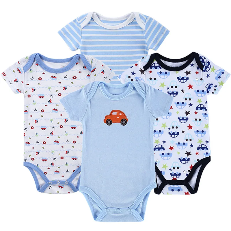 4 Pack Baby Boy Bodysuits with Short Sleeves Soft Cotton Soft Baby Bodysuits with Snap Buttons 4-9 Months
4 Pack Baby Boy Bodysuits with Short Sleeves Soft Cotton Soft Baby Bodysuits with Snap Buttons 4-9 Months