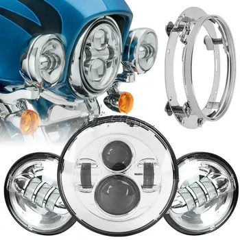 High/low beam 7" for Harley Motorcycle LED Headlight with Matching Passing Lamps for Harley with 7" Headlights Adapter Ring
High/low beam 7" for Harley Motorcycle LED Headlight with Matching Passing Lamps for Harley with 7" Headlights Adapter Ring