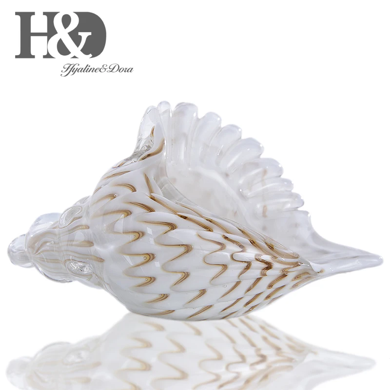 H&D Hand Blown Glass Art Murano Style Seashell Conch Sculpture Ocean Nautical Figurine Ornament Home Decoration Paperweight
H&D Hand Blown Glass Art Murano Style Seashell Conch Sculpture Ocean Nautical Figurine Ornament Home Decoration Paperweight
