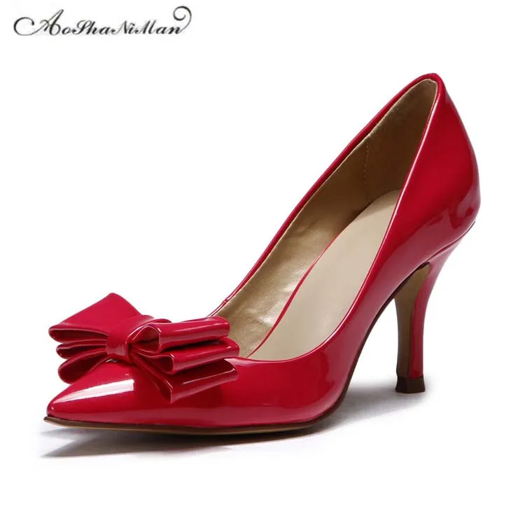 Newest spring women shoes red color genuine leather high heels Fashion 2019 ladies pumps for party wedding shoes 34-41
Newest spring women shoes red color genuine leather high heels Fashion 2019 ladies pumps for party wedding shoes 34-41
