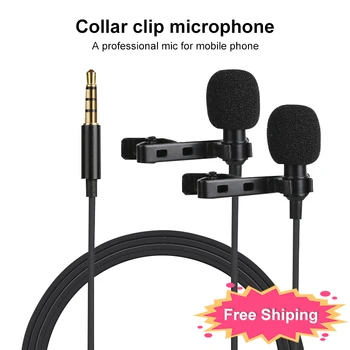 4m Dual-Head Lavalier Lapel Clip-on Microphone for Lecture or Interview for Smartphone Mobile phone and Tablets
4m Dual-Head Lavalier Lapel Clip-on Microphone for Lecture or Interview for Smartphone Mobile phone and Tablets