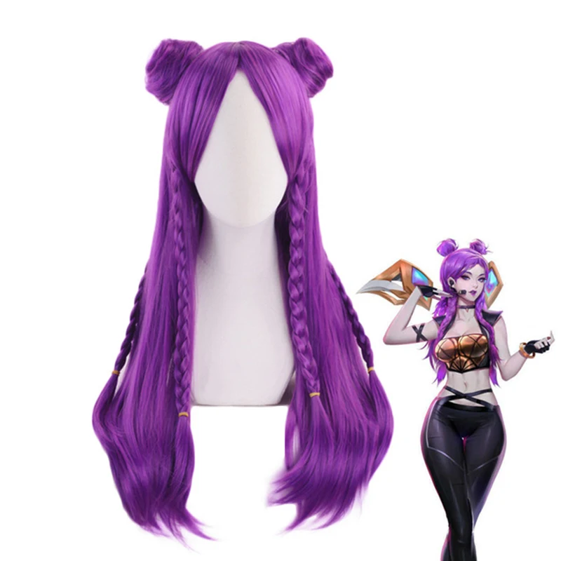 K/DA Kaisa Long Purple Braid Wig With Bun Cosplay Costume KDA Kai'Sa Women Heat Resistant Synthetic Hair Party Role Play Wigs
K/DA Kaisa Long Purple Braid Wig With Bun Cosplay Costume KDA Kai'Sa Women Heat Resistant Synthetic Hair Party Role Play Wigs