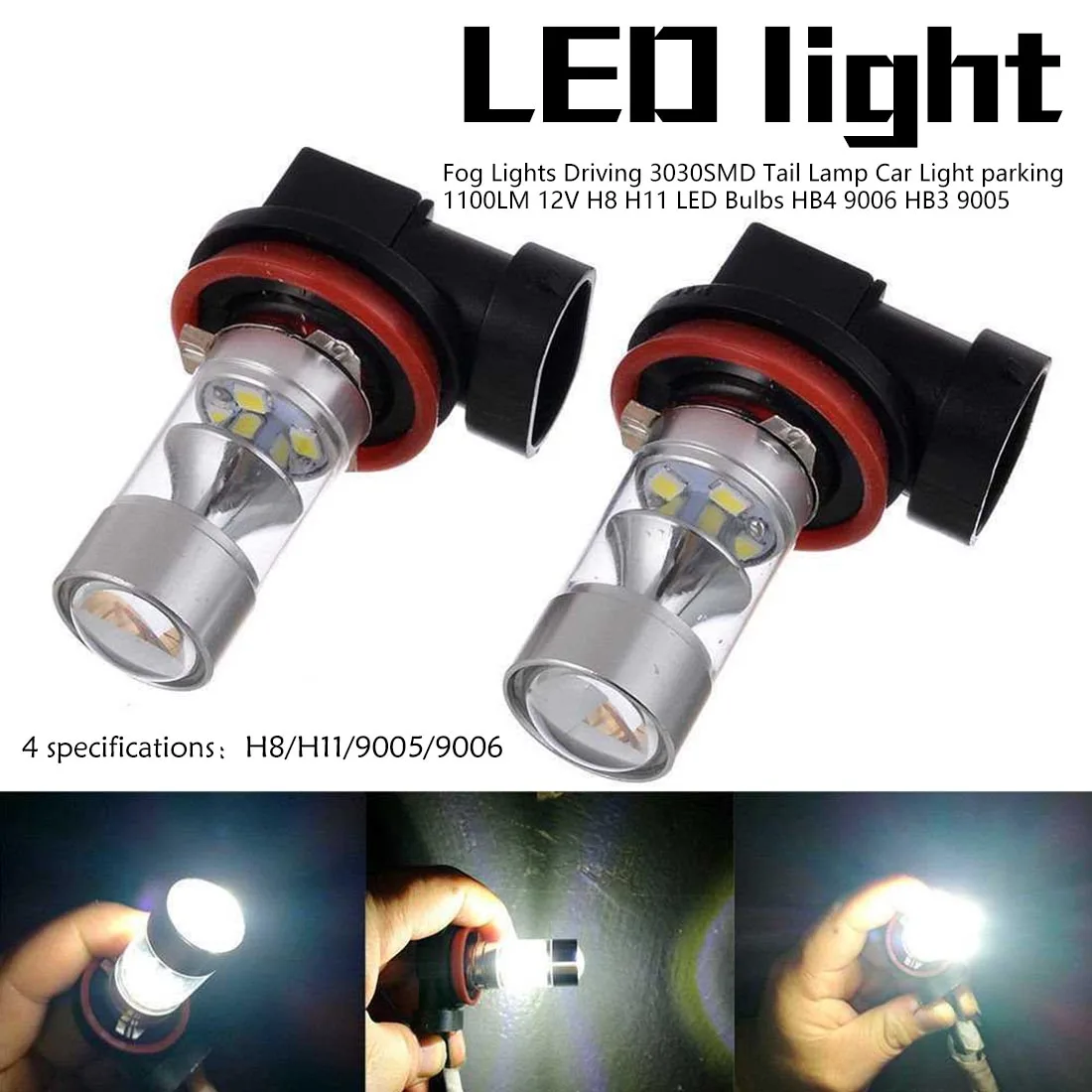 Fog Lights Driving 3030SMD Tail Lamp Car Light parking 1100LM 12V H8 H11 LED Bulbs HB4 9006 HB3 9005 Day Time Driving Light
Fog Lights Driving 3030SMD Tail Lamp Car Light parking 1100LM 12V H8 H11 LED Bulbs HB4 9006 HB3 9005 Day Time Driving Light