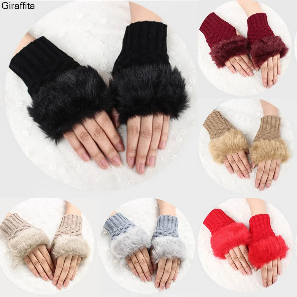 Fashion Winter Women Gloves Plush Faux Fur Knitting Wool Keep Warm Short Mitten Fingerless Lady Girl Half Finger Glove
Fashion Winter Women Gloves Plush Faux Fur Knitting Wool Keep Warm Short Mitten Fingerless Lady Girl Half Finger Glove