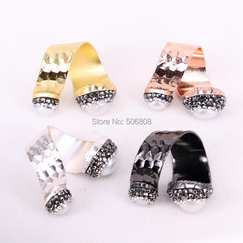 5PCS ZYZ309-1431 Natural Fresh Water Pearl Beads Copper Rings Rhinestone Paved Double Pearls Fashion Woman Jewelry Rings
5PCS ZYZ309-1431 Natural Fresh Water Pearl Beads Copper Rings Rhinestone Paved Double Pearls Fashion Woman Jewelry Rings
