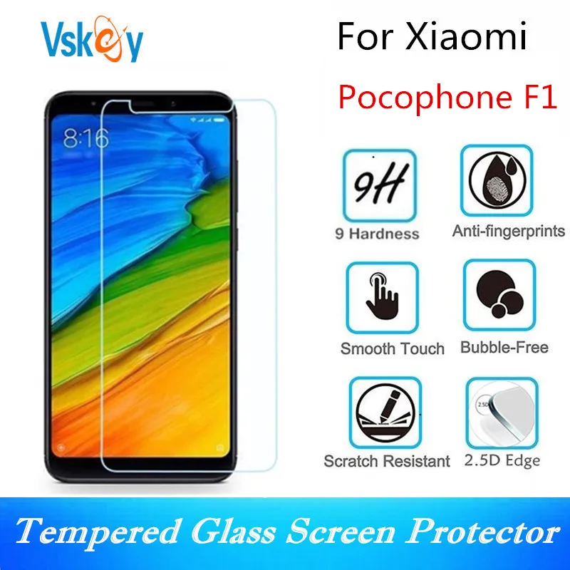 VSKEY 10PCS 2.5D Tempered Glass For Xiaomi Pocophone F1 Screen Protector Anti-Scratch Poco F1 Protective Film
VSKEY 10PCS 2.5D Tempered Glass For Xiaomi Pocophone F1 Screen Protector Anti-Scratch Poco F1 Protective Film