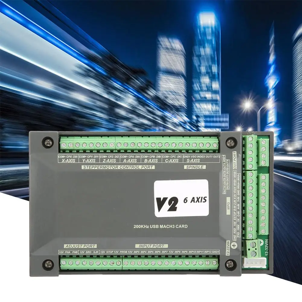6 Axle NVUM CNC Controller MACH3 CNC Controller 200kHz Ethernet Interface Board Card
6 Axle NVUM CNC Controller MACH3 CNC Controller 200kHz Ethernet Interface Board Card
