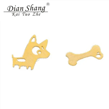 DIANSHANGKAITUOZHE 10Pairs Brincos Bijoux Stainless Steel Cute Asymmetry Dog With Bone Stud Earrings For Women Fashion Jewelry
DIANSHANGKAITUOZHE 10Pairs Brincos Bijoux Stainless Steel Cute Asymmetry Dog With Bone Stud Earrings For Women Fashion Jewelry