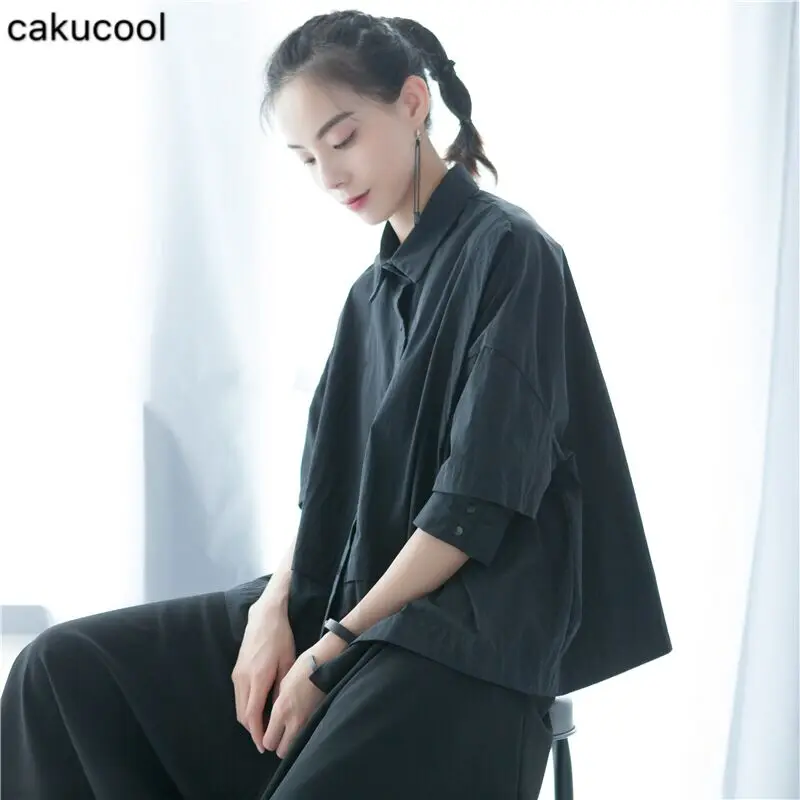 Cakucool Black and white retro cotton and hemp day shirt Spring and Autumn 2019 new literary loose cold breeze women's shirt
Cakucool Black and white retro cotton and hemp day shirt Spring and Autumn 2019 new literary loose cold breeze women's shirt