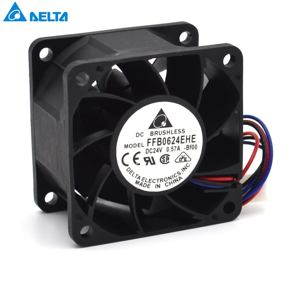 FFB0624EHE 24V 0.57A 6 см 60 мм 6038 Вентилятор охлаждения Шарикового подшипника для Delta 60*60*38 |