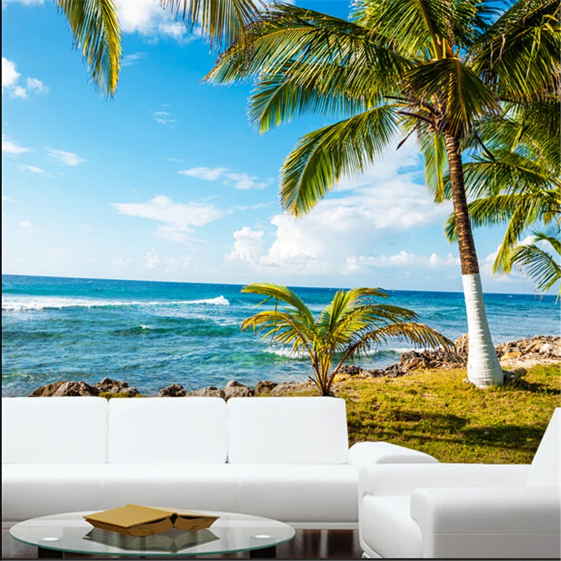 Tropical palm seaside landscape murals living bedroom modern garden room 3d custom wallpaper backdrop papel de parede infantil
Tropical palm seaside landscape murals living bedroom modern garden room 3d custom wallpaper backdrop papel de parede infantil