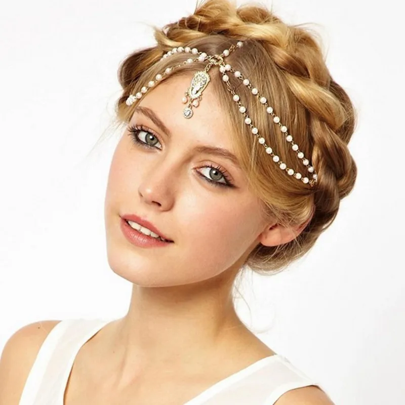 Imitation Pearl Headband Bride Wedding Hair Accessories Women Crystal Head Chain Indian Boho Trendy Beaded Hair Jewelry
Imitation Pearl Headband Bride Wedding Hair Accessories Women Crystal Head Chain Indian Boho Trendy Beaded Hair Jewelry