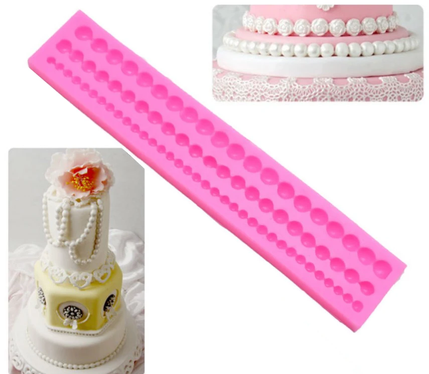 New DIY Cute Long Pearl String Beads Silicone Mold Cake Decorating Fondant Baking Mould 16.5*4*1CM Chocolate Jelly Molds E133A
New DIY Cute Long Pearl String Beads Silicone Mold Cake Decorating Fondant Baking Mould 16.5*4*1CM Chocolate Jelly Molds E133A