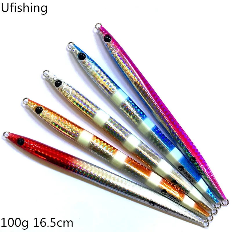 Ufishing Deep Sea Fishing Lure 100g 16.5cm Boat Fishing Baits 5 Pcs/Lot Slim Body Jig Lures High Quality Lead Fish Bait
Ufishing Deep Sea Fishing Lure 100g 16.5cm Boat Fishing Baits 5 Pcs/Lot Slim Body Jig Lures High Quality Lead Fish Bait