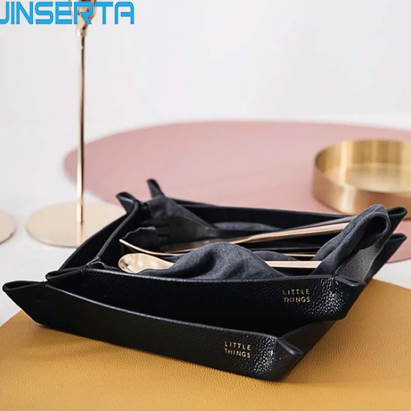 JINSERTA Genuine Leather Storage Tray Jewelry Display Plate Wallet Cosmetic Key Coin Organizer Home Office Desktop Sundries Box
JINSERTA Genuine Leather Storage Tray Jewelry Display Plate Wallet Cosmetic Key Coin Organizer Home Office Desktop Sundries Box