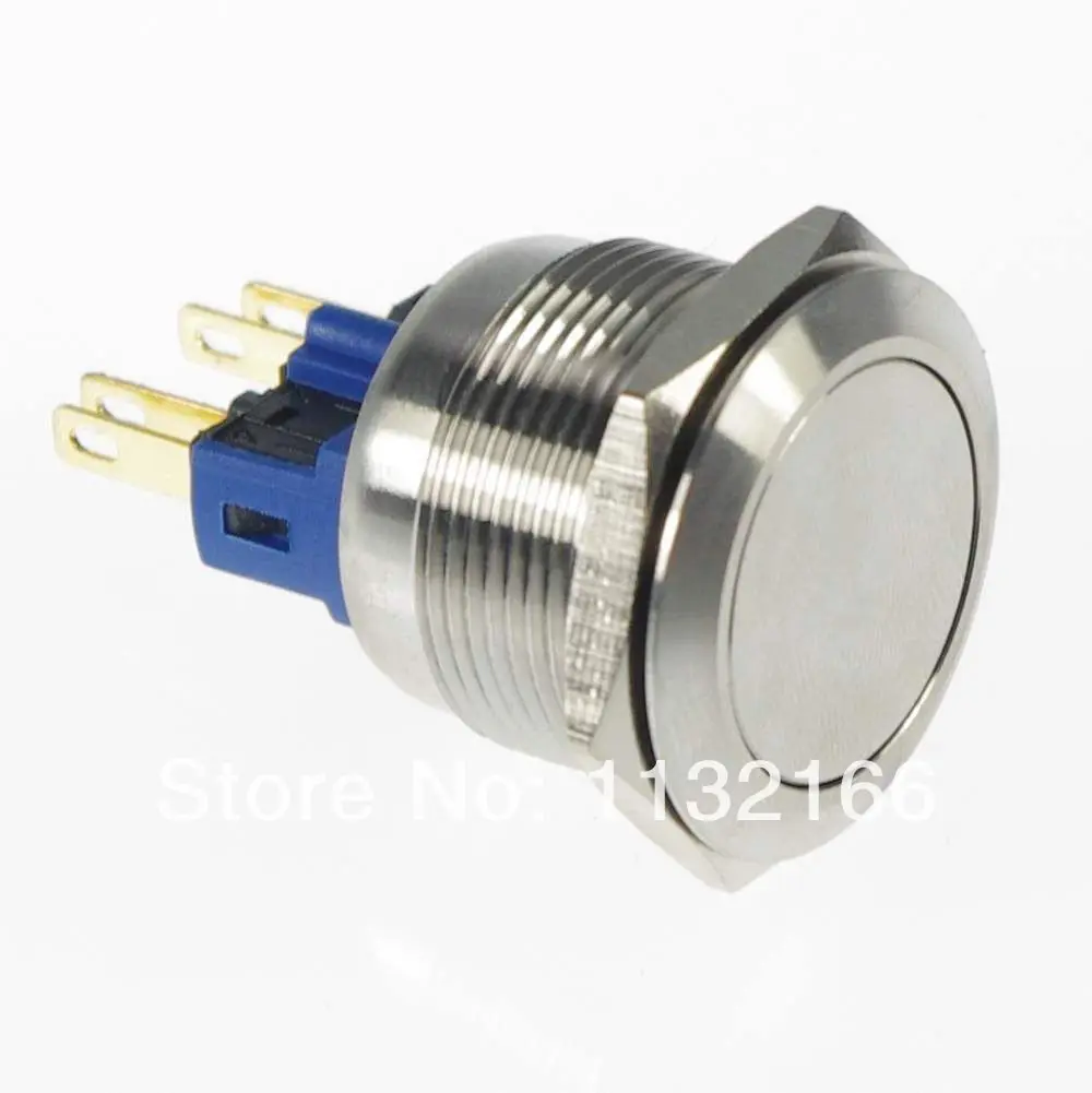 22mm OD Stainless Steel Momentary 1NO 1NC Push Button Switch Pin Terminals Waterproof
22mm OD Stainless Steel Momentary 1NO 1NC Push Button Switch Pin Terminals Waterproof